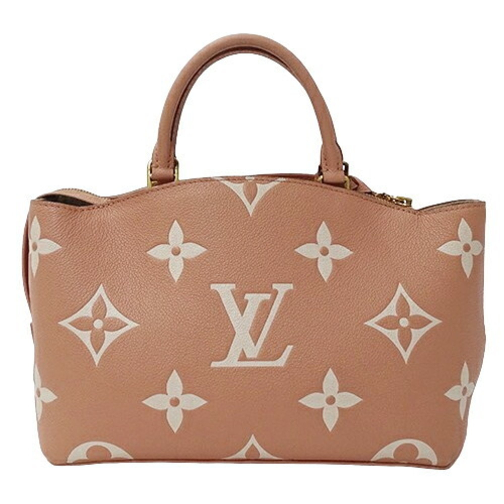 Louis Vuitton LOUIS VUITTON Bag Bicolor Monogram Empreinte Women's Handbag Shoulder 2way Petit Palais PM Rose Trianon Creme M46353 Pink