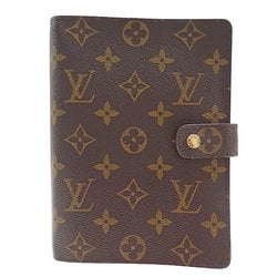 Louis Vuitton LOUIS VUITTON Planner Cover for Women and Men Monogram Canvas Agenda MM Brown R20105 B6 Size 6-Hole Memo Pad