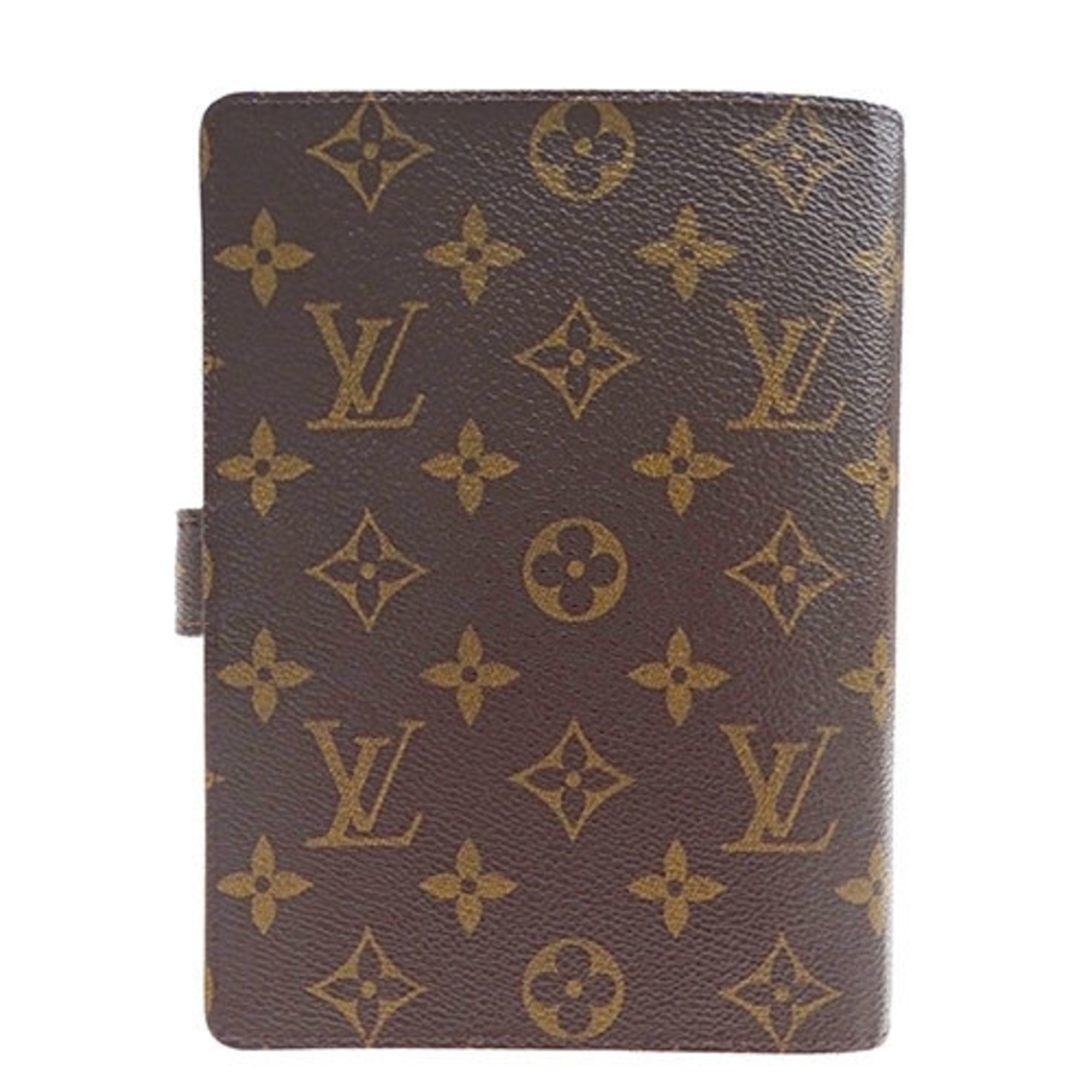 Louis Vuitton LOUIS VUITTON Planner Cover for Women and Men Monogram Canvas Agenda MM Brown R20105 B6 Size 6-Hole Memo Pad