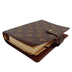 Louis Vuitton LOUIS VUITTON Planner Cover for Women and Men Monogram Canvas Agenda MM Brown R20105 B6 Size 6-Hole Memo Pad