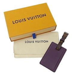 Louis Vuitton LOUIS VUITTON Monogram Women's Men's Name Tag Bag Charm Leather Porto Address Purple