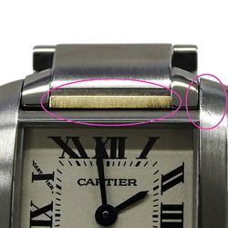 Cartier Tank Francaise SM Ladies Watch Quartz Stainless Steel SS Gold YG W51007Q4 Combination Polished