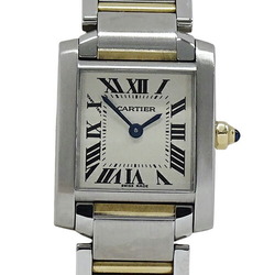 Cartier Tank Francaise SM Ladies Watch Quartz Stainless Steel SS Gold YG W51007Q4 Combination Polished