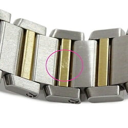 Cartier Tank Francaise SM Ladies Watch Quartz Stainless Steel SS Gold YG W51007Q4 Combination Polished