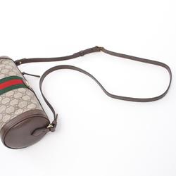 GUCCI Ophidia GG Supreme Shoulder Bag, Coated Canvas, Leather, Women's, Beige, Brown, Multicolor, 79519496IWG8745