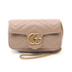 Gucci GG Marmont Super Bag Shoulder Leather Women's Pink 476433DTDCT5729