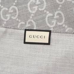 Gucci GG Pattern Stole Clothing Wool Silk Men's Women's Grey 1659043G6461400