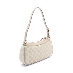 GUCCI Ophidia Small GG Supreme Shoulder Bag, Coated Canvas, Leather, Women's, Beige, White, 735145UULBG9683