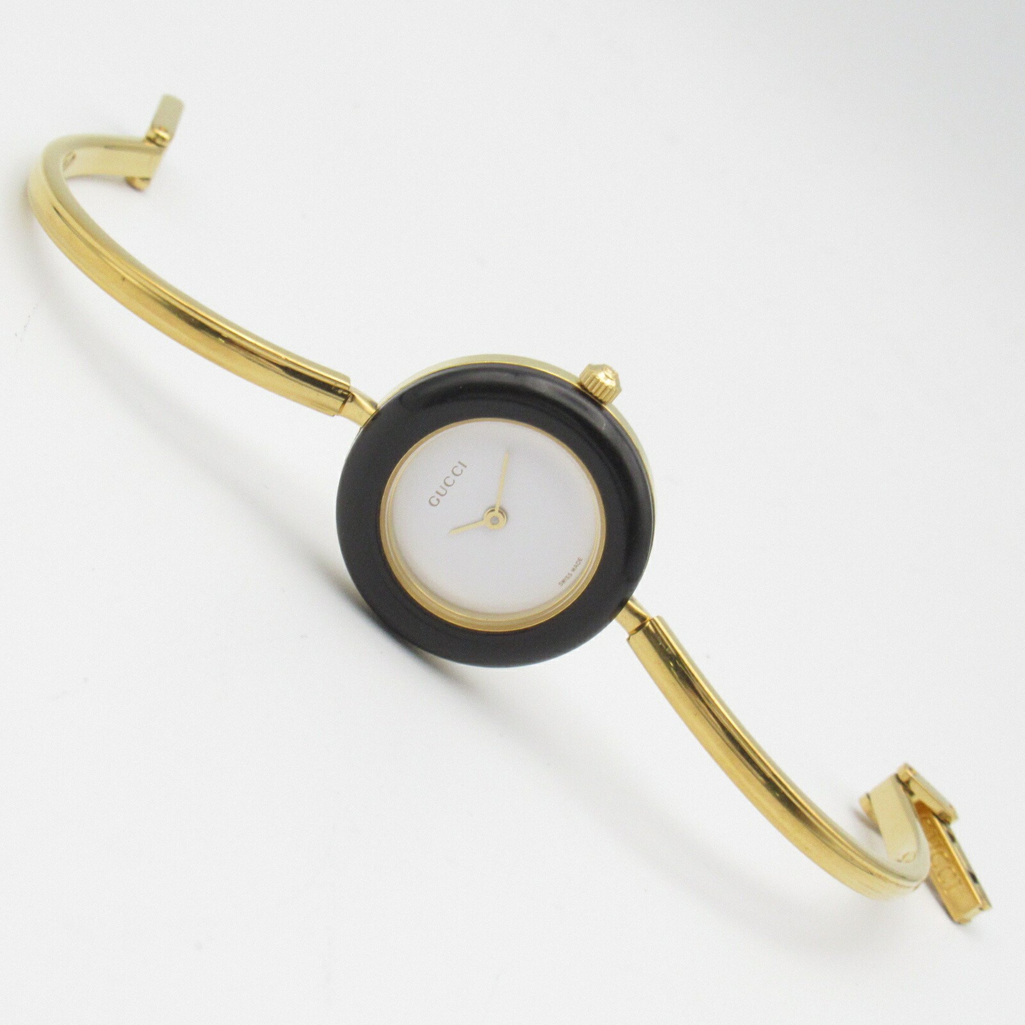 GUCCI Change Bezel Watch GP (Gold Plated) Women's White 11 12.2