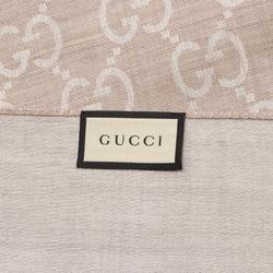 Gucci GG Pattern Stole Clothing Wool Silk Men's Women's Beige 1659043G6469500