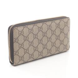 GUCCI Petit Marmont GG Round Long Wallet Coated Canvas Leather Women's Beige Black 456117