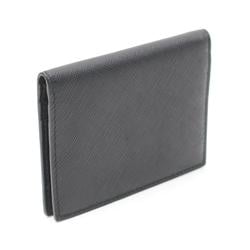 Salvatore Ferragamo Gancini Business Card Holder, Leather, Women's, Black