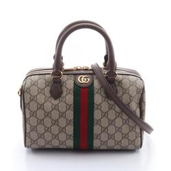 Gucci Ophidia GG Supreme Small Bag Handbag Coated Canvas Leather Women's Beige Brown 77206196IWG8745