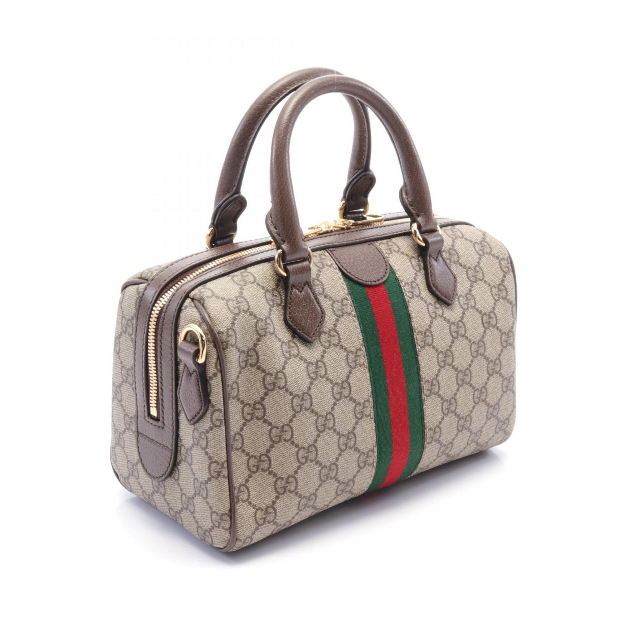 Gucci Ophidia GG Supreme Small Bag Handbag Coated Canvas Leather Women's Beige Brown 77206196IWG8745