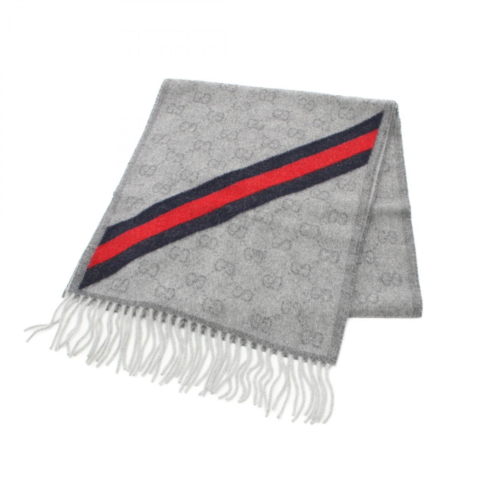 GUCCI Scarf Clothing Wool Men's Grey 5706033GB181768