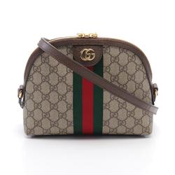 GUCCI Ophidia GG Supreme Shoulder Bag, Coated Canvas, Leather, Women's, Beige, Brown, Multicolor, 499621