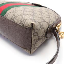 GUCCI Ophidia GG Supreme Shoulder Bag, Coated Canvas, Leather, Women's, Beige, Brown, Multicolor, 499621