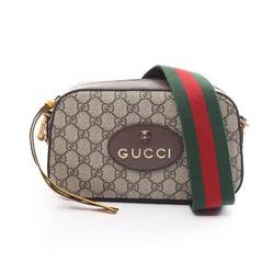 GUCCI Gucci 100 GG Kaleidoscope Shoulder Bag Coated Canvas Leather Women's Beige Brown Multicolor 476466K9GVT8856