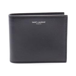 Saint Laurent EAST WEST WALLET Bi-fold wallet Leather Men's Black 3963070U90N1000