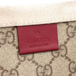 GUCCI Print Tote Bag Canvas Leather Women's Beige Bordeaux 772177FACUL8574