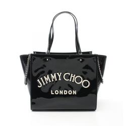 JIMMY CHOO VARENNE TOTE BQI Tote Bag Patent Leather Women's Black