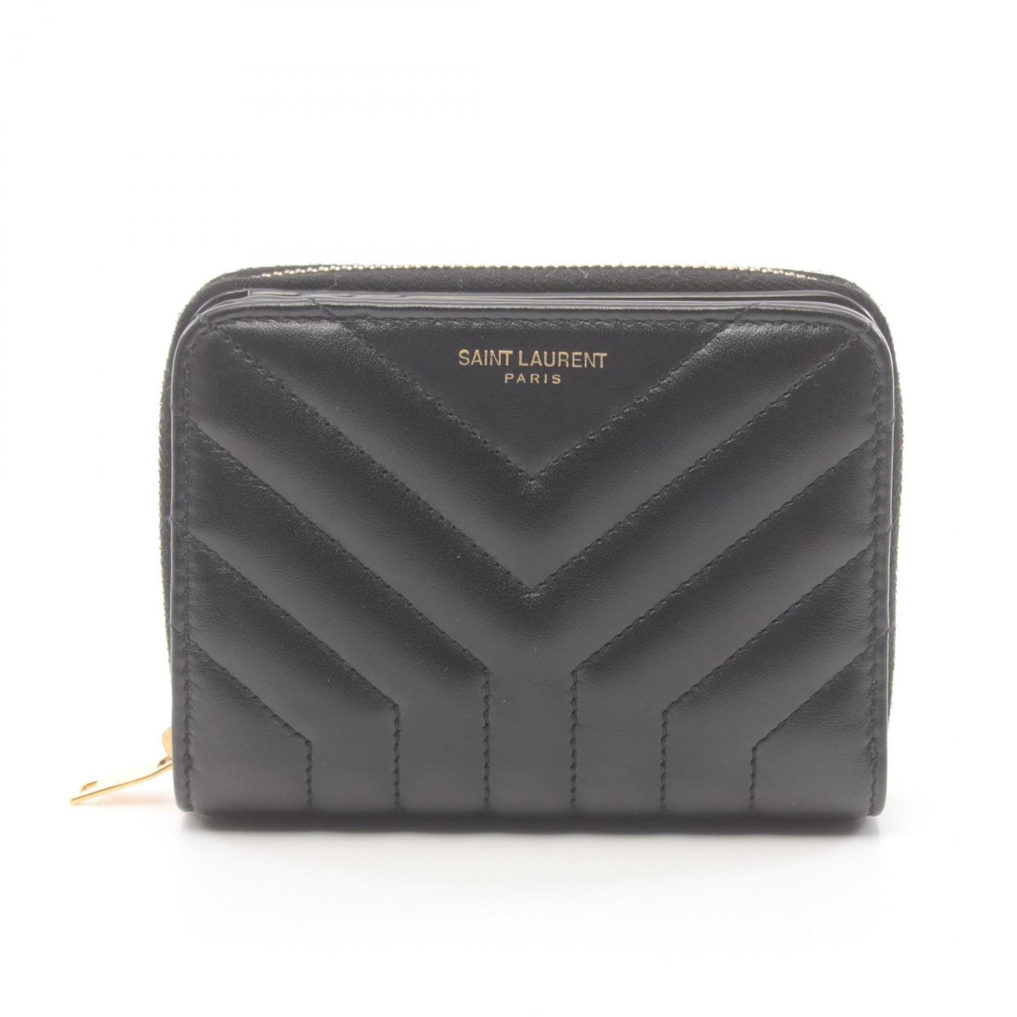 Saint Laurent JOAN Bi-fold wallet Leather Women's Black 650981