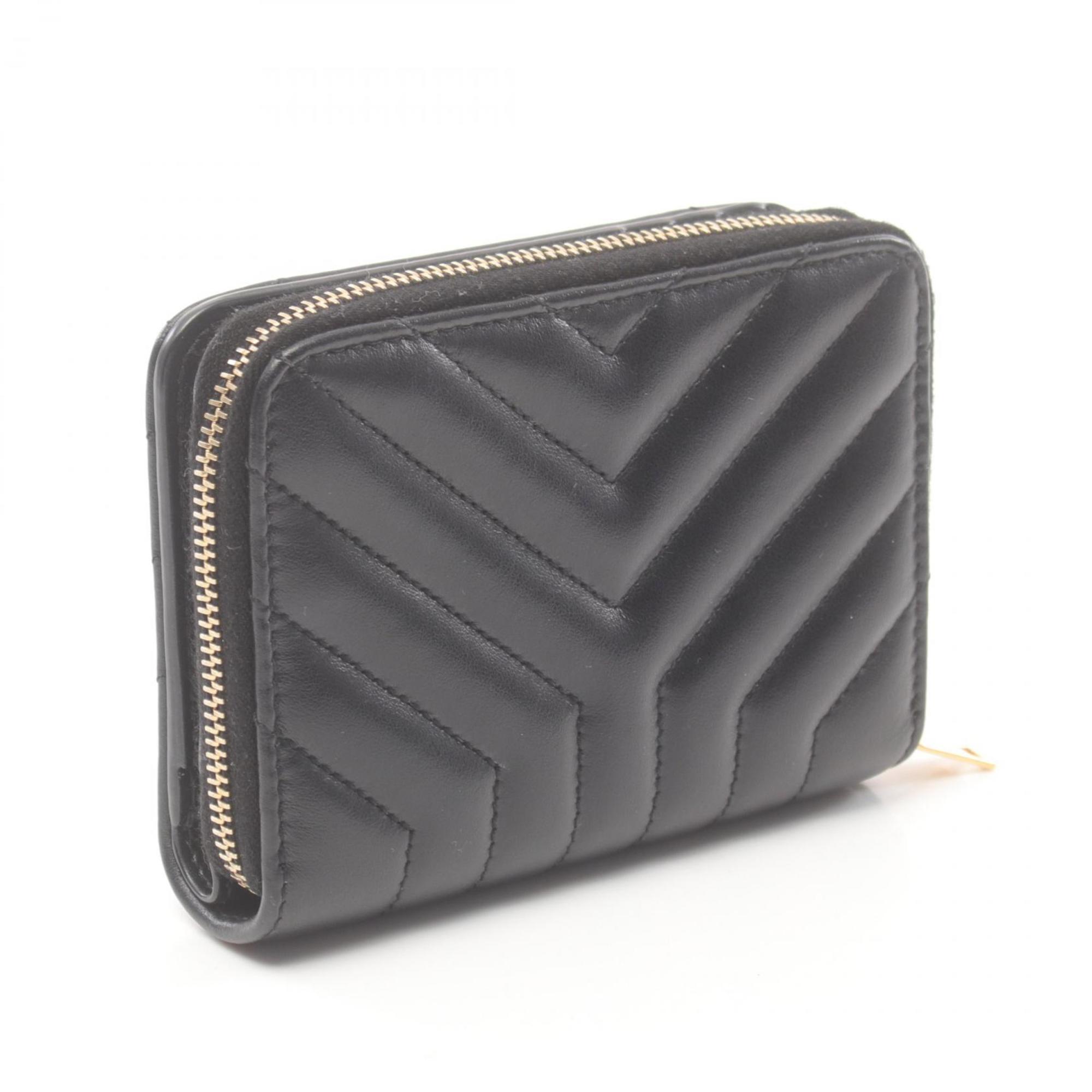 Saint Laurent JOAN Bi-fold wallet Leather Women's Black 650981