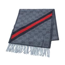 Gucci GUCCI Scarf Clothing Wool Men's Blue Navy Red 5706033GB184068