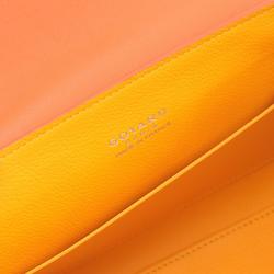 GOYARD Saigon Handbag Bag Leather Coated Canvas Women's Orange