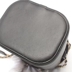 CHANEL Coco Mark Vanity Bag Shoulder Lambskin (Sheepskin) Women's Black