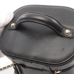 CHANEL Coco Mark Vanity Bag Shoulder Lambskin (Sheepskin) Women's Black