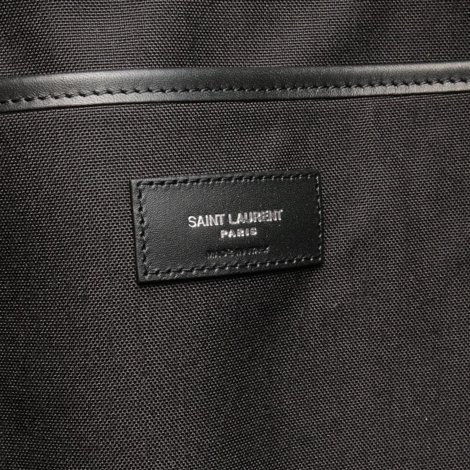 Saint Laurent SAINT LAURENT City Rucksack Backpack Bag Canvas Leather Men's Women's Black 534967GIV3F1000