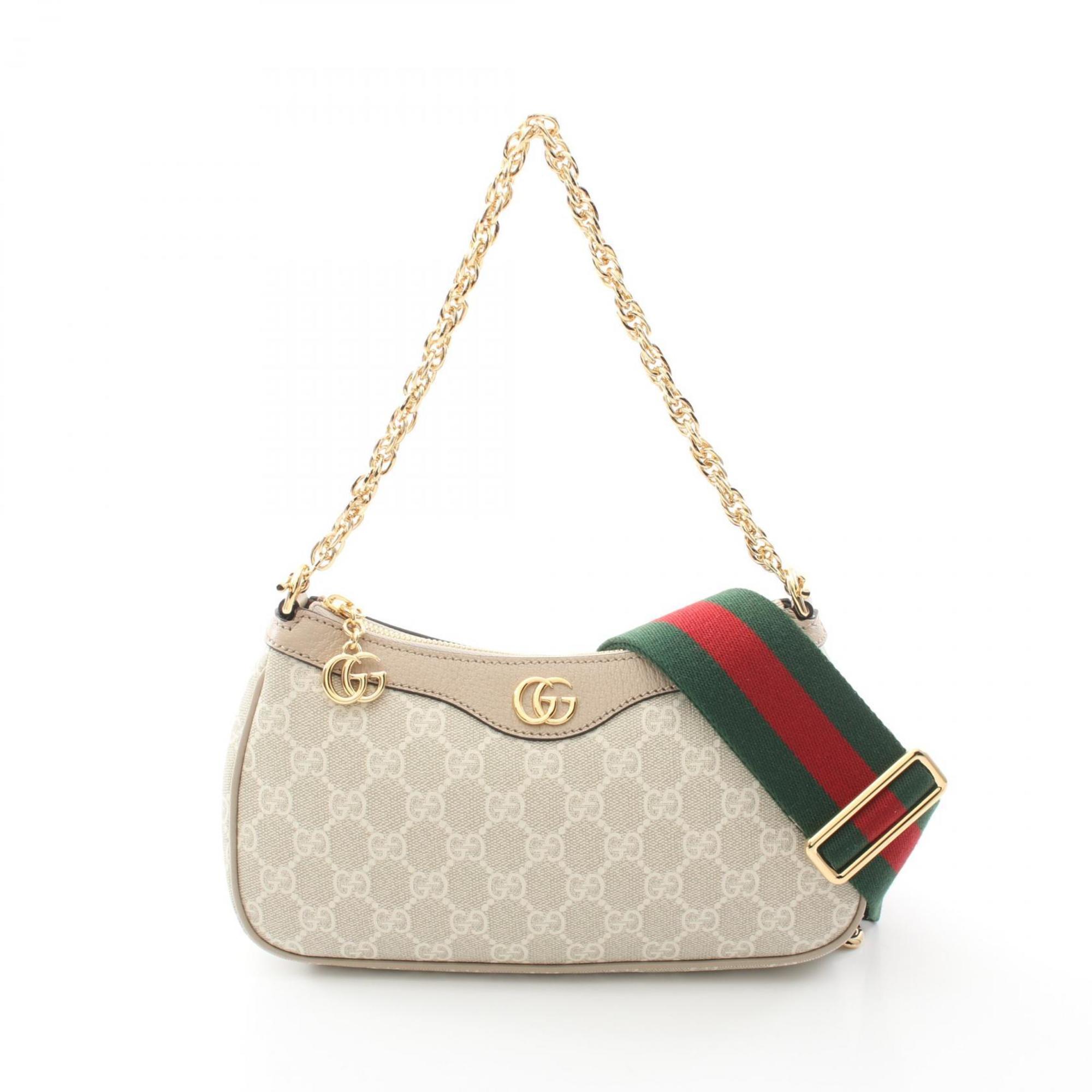 GUCCI Ophidia Small GG Supreme Handbag Bag Coated Canvas Leather Women's Beige 735132UULAG9682