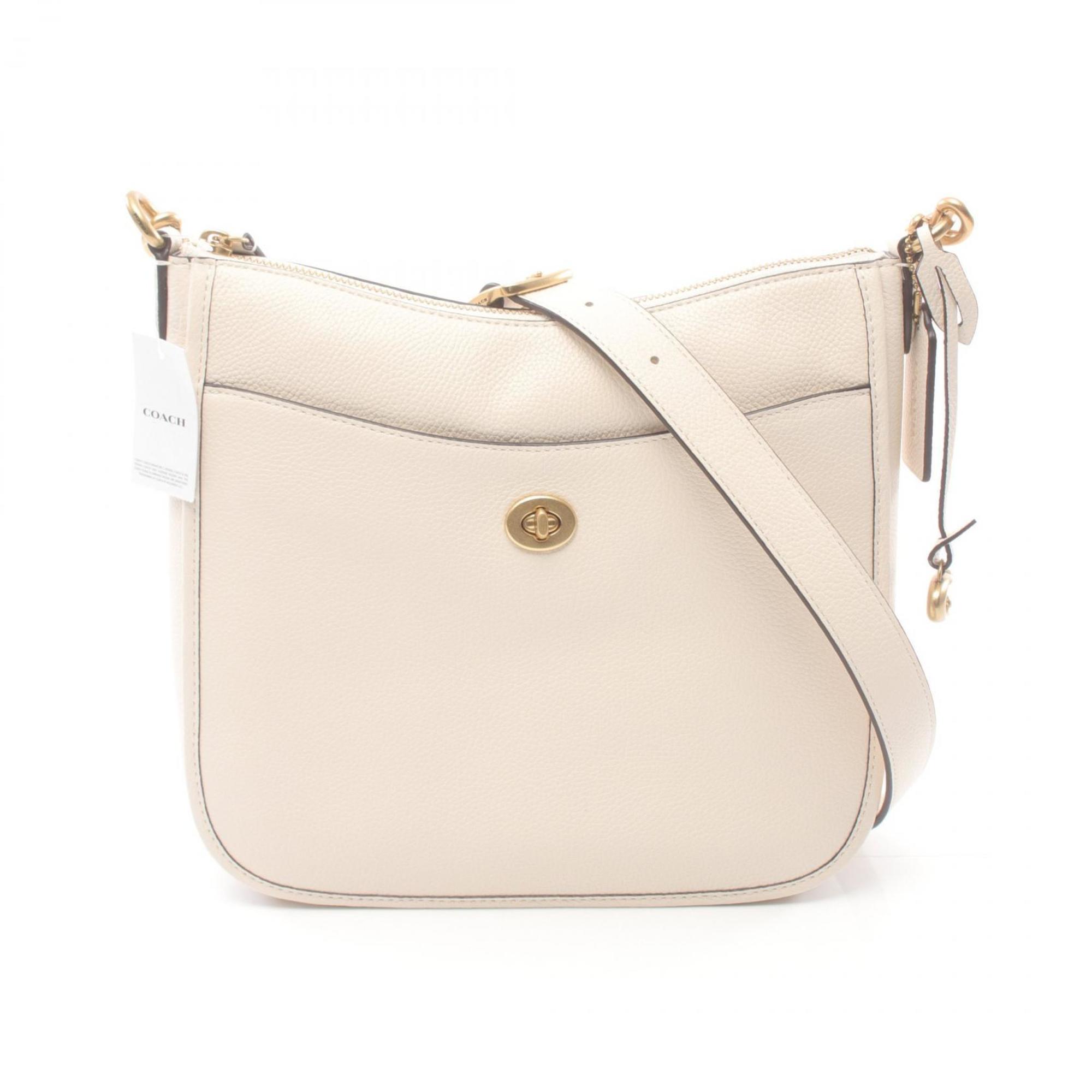 Coach CHAISE Shoulder Bag Leather Women's White C8483B4