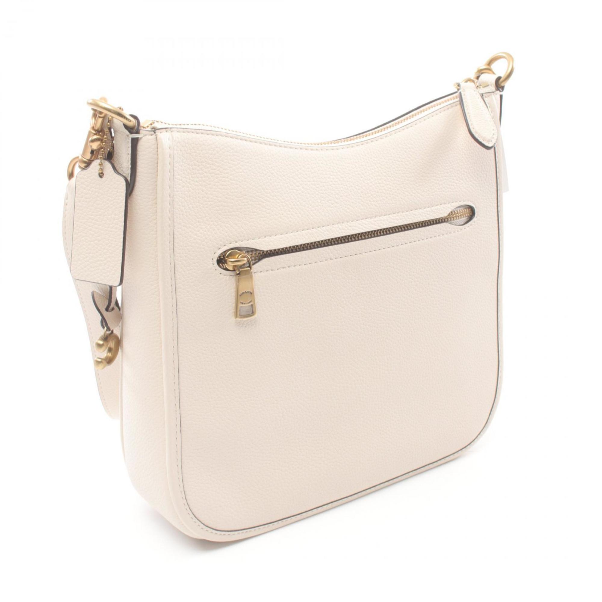 Coach CHAISE Shoulder Bag Leather Women's White C8483B4