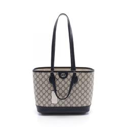 GUCCI Ophidia Small GG Supreme Tote Bag, Coated Canvas Leather, Women's, Navy, Beige, 765043K9GSN4075