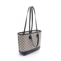 GUCCI Ophidia Small GG Supreme Tote Bag, Coated Canvas Leather, Women's, Navy, Beige, 765043K9GSN4075