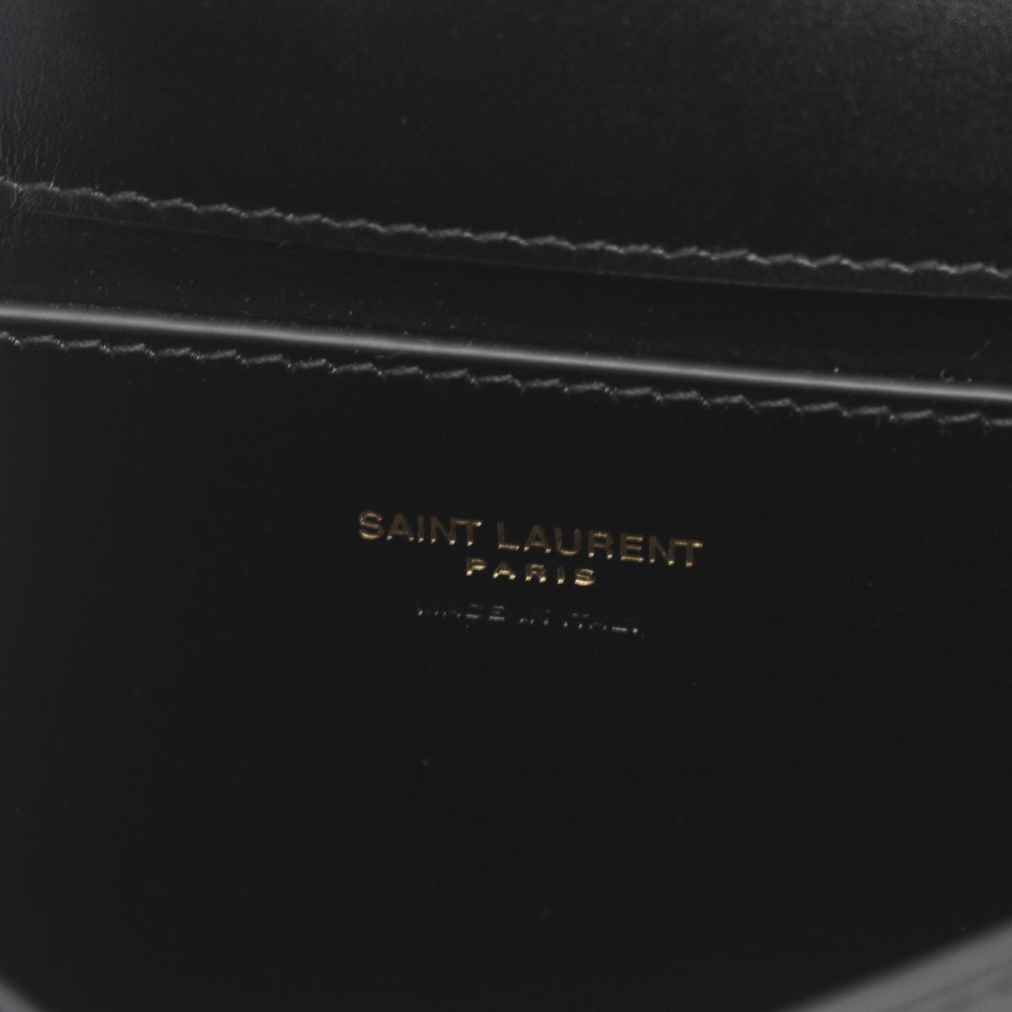 Saint Laurent Voltaire Shoulder Bag Leather Women's Black 7796420SX0W1000