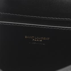 Saint Laurent Voltaire Shoulder Bag Leather Women's Black 7796420SX0W1000