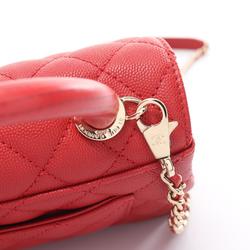 CHANEL Coco Handle XXS Handbag Bag Caviar Skin (Grained Calf) Women's Red AS2215