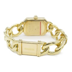 CHANEL Premiere M Watch, K18 (yellow gold), ladies', black, H0003