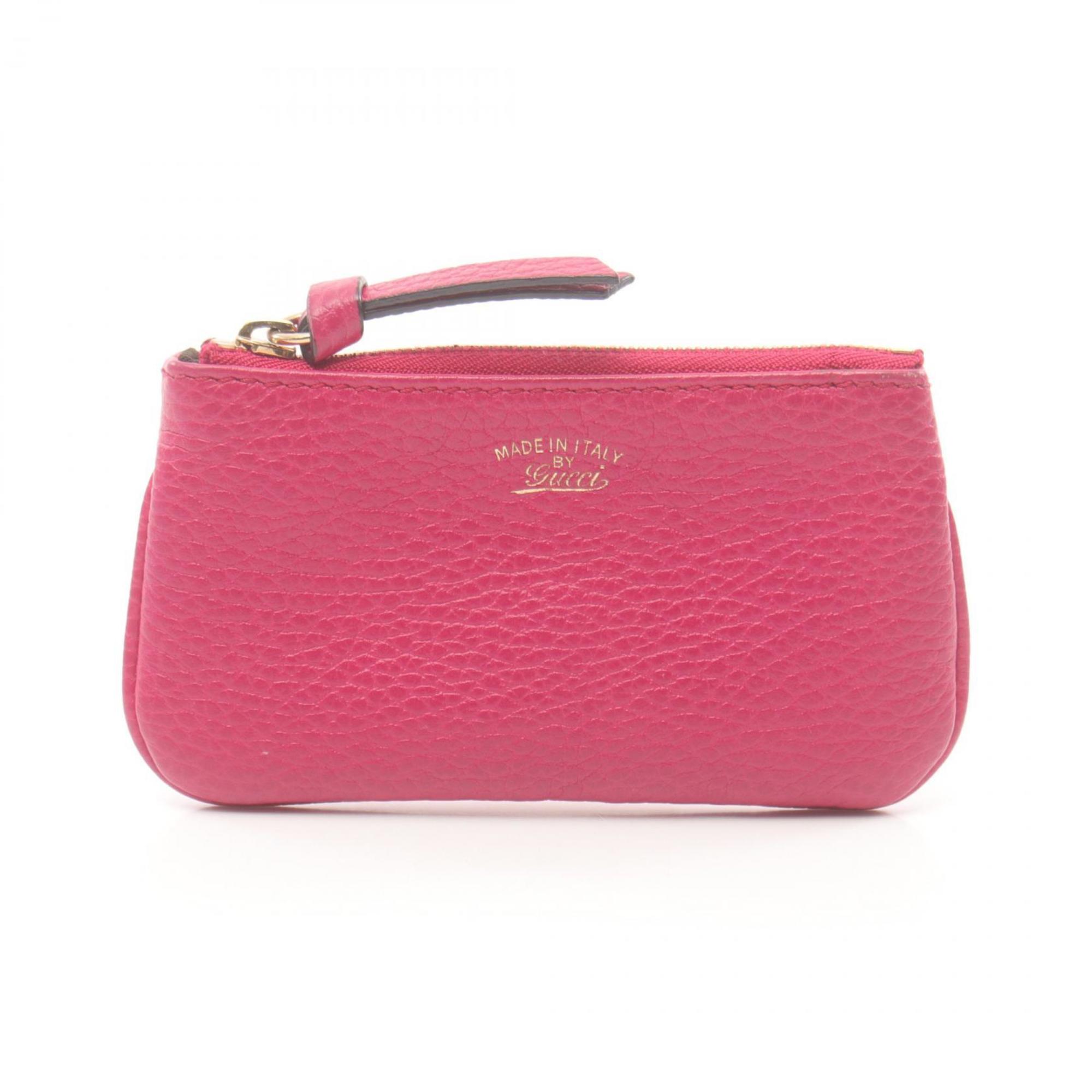 GUCCI Swing Wallet/Coin Case Wallet Leather Women's Pink 368879