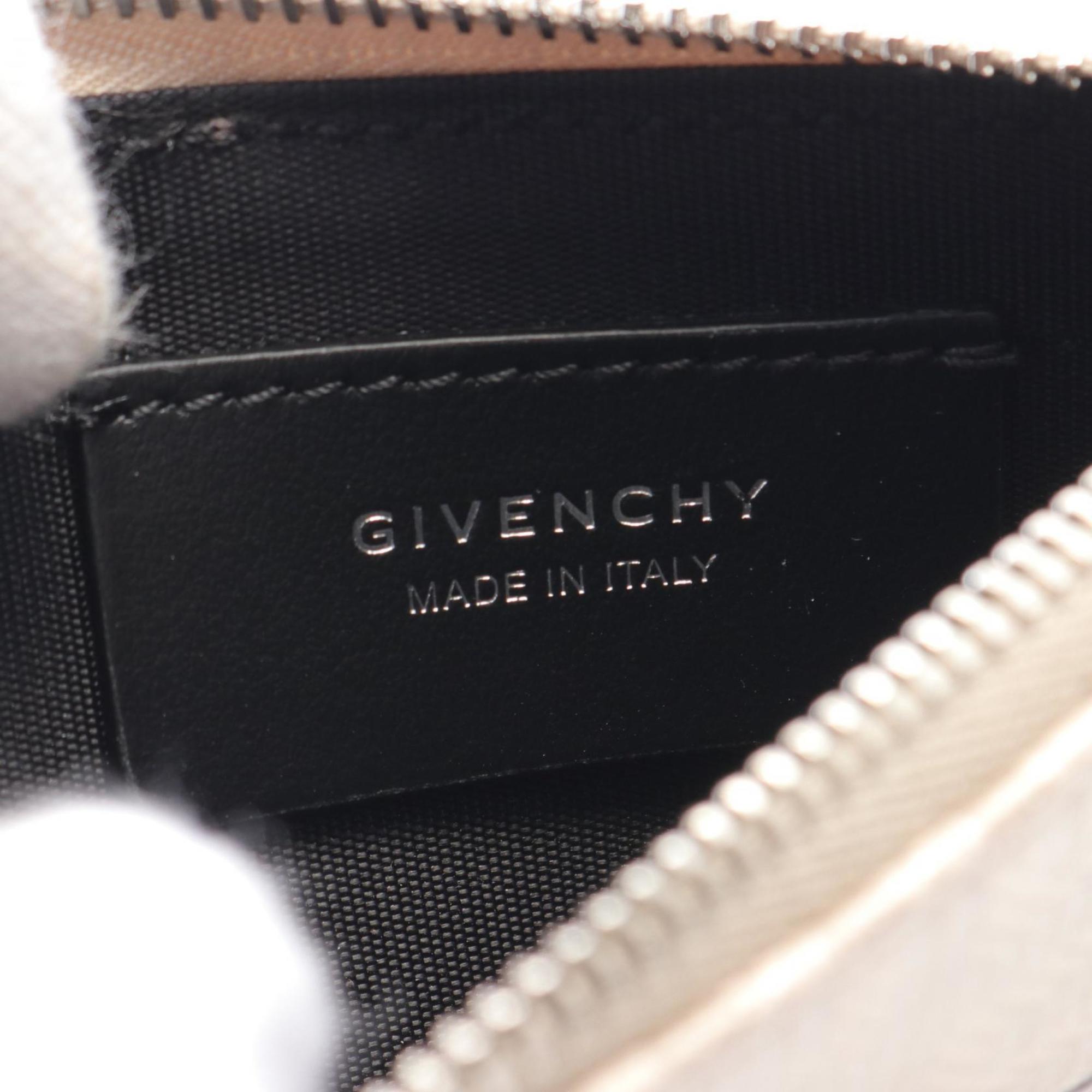 Givenchy Fragment Case Wallet/Coin Wallet Canvas Leather Women's Ivory Black BK60DNK1LF257