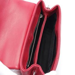 Saint Laurent Lulu Toy Bag Shoulder Leather Women's Red 467072