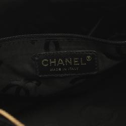 CHANEL Coco Mark Shoulder Bag Leather Women's Black