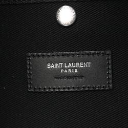 Saint Laurent SAINT LAURENT Rive Gauche Sling Bag Rucksack Backpack Canvas Men's Black White 734682FABKL1094