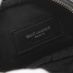 Saint Laurent Baby Lou Shoulder Bag, Leather, Women's, Grey, 635088