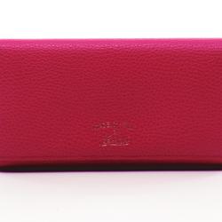 GUCCI Swing Bi-fold Long Wallet Leather Women's Pink 354498