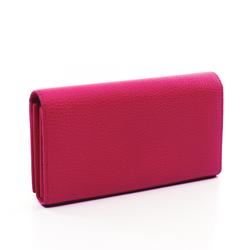 GUCCI Swing Bi-fold Long Wallet Leather Women's Pink 354498