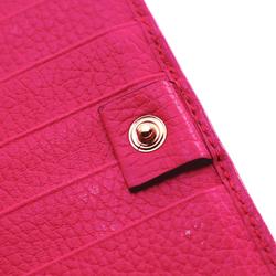 GUCCI Swing Bi-fold Long Wallet Leather Women's Pink 354498